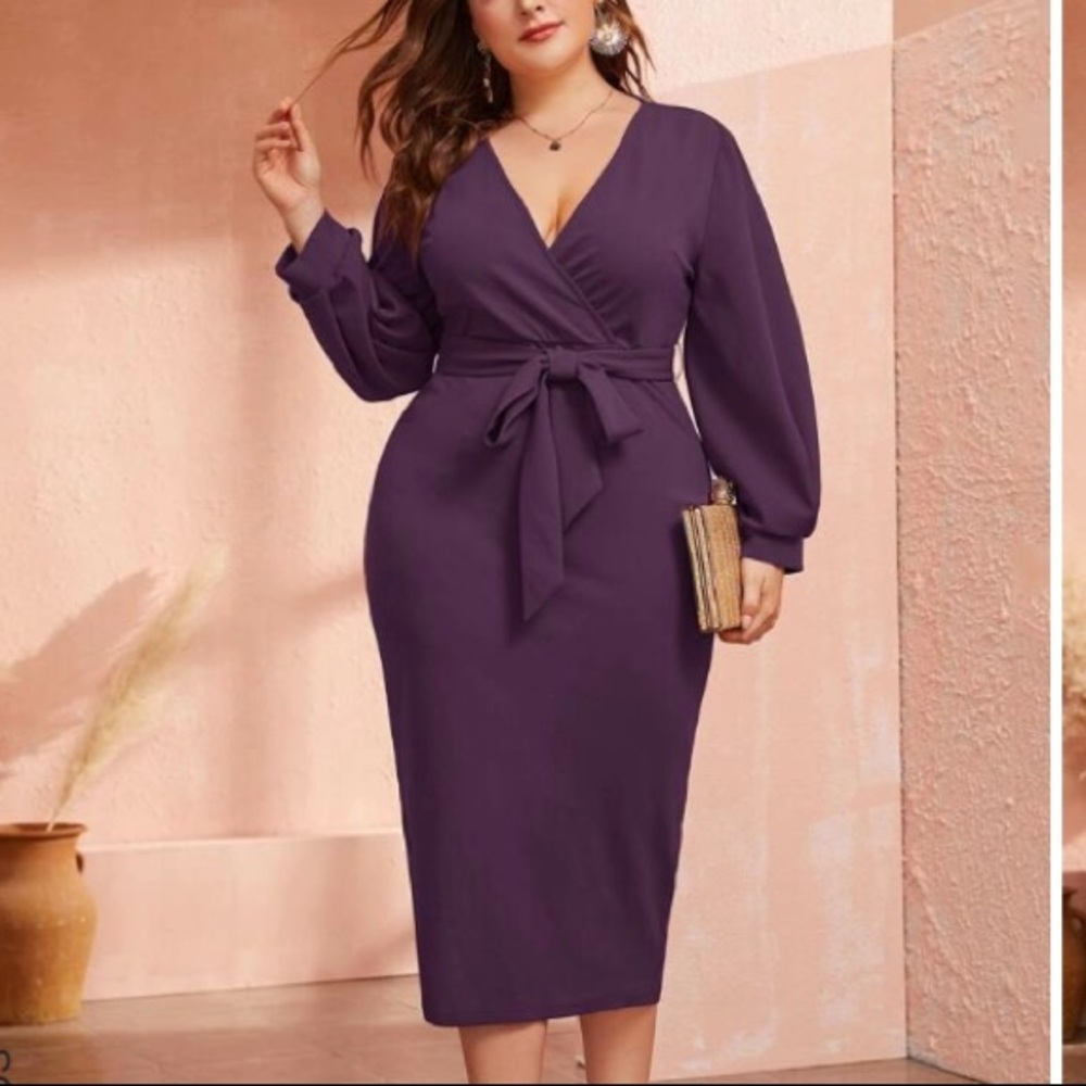Plus size purple dress 3xl